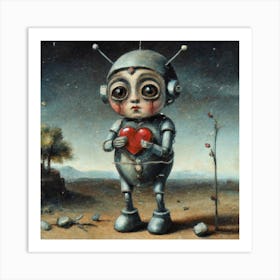 Hieronymus Bosch Oil Painting Of Cute Whimsical Art Print
