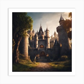 Castle In The Woods Art Print