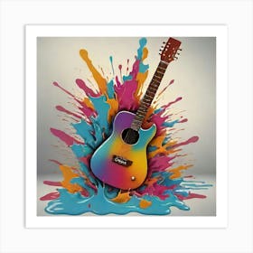 Abstract Of An Acoustic Guitar Art Print