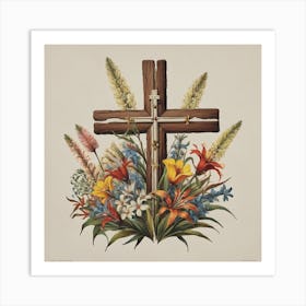 Easter Cross Art Print