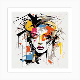 Abstract Portrait Of A Woman 13 Art Print