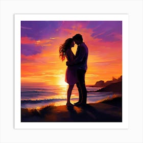 Sunset Love Art Print