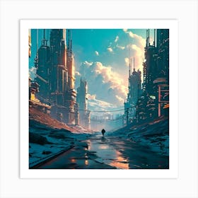 Futuristic City 2 Art Print