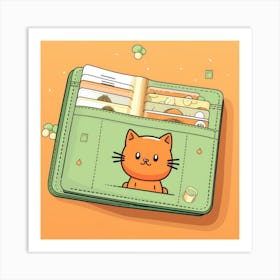 Wallet With Cat 3 Art Print