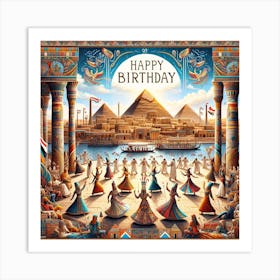 Happy Birthday Egypt Art Print