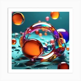 Water Droplets Art Print