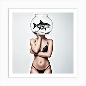 Fish Bowl Head 15 Art Print