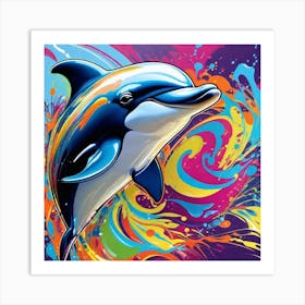 Dolphin Painting 7 Art Print