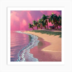 Sunset Beach 1 Art Print