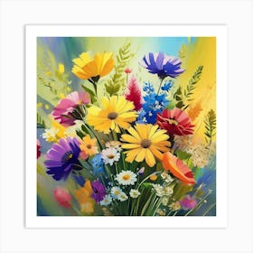 Flowers In A Vase 6 Art Print