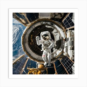 Astronaut In Space 4 Art Print