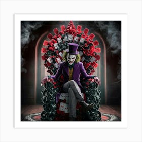 Joker Throne Art Print