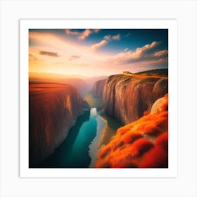Sunset In The Canyon 1 Art Print