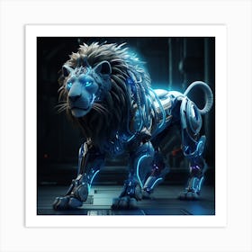 Futuristic Lion Art Print