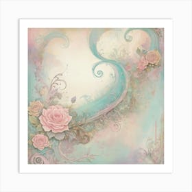 Heart Of Roses Art Print