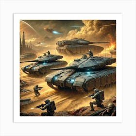 Venusian Armored Division Converted Art Print