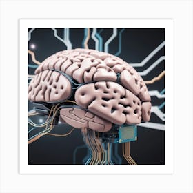 Artificial Intelligence Brain 21 Art Print