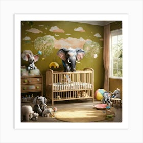 Please Create A Realistic Image Of A Nursery Fille (10) Art Print