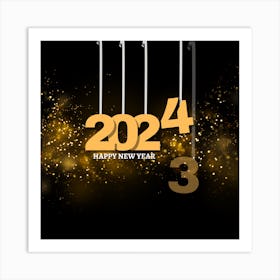 Happy New Year 2024 Art Print