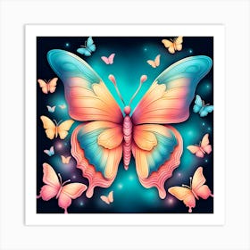 Butterfly In The Sky Art Print