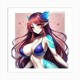 Sexy anime mermaid 05 Art Print