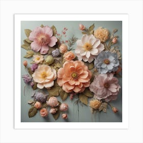 Floral Garden Mural Art Print