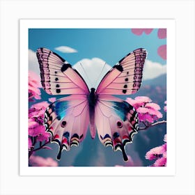 Pink Butterfly 3 Art Print