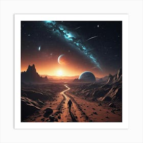 Space Landscape Art Print