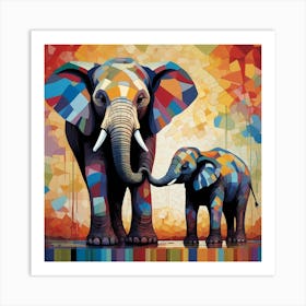 Elephants Art Print