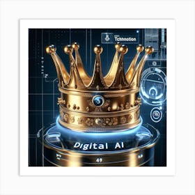 Digital Ai Crown Art Print