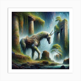 Unicorn In The Forest Art Print