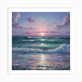 Sunset Over The Ocean 15 Art Print