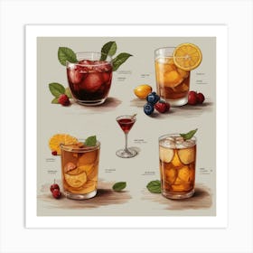 Default Process Of Preparation Of Drinks Aesthetic 1 Art Print