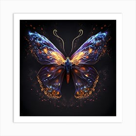 Butterfly In Flames Art Print