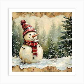 Snowman 1 Art Print