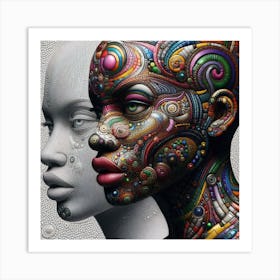 Abstract Portrait Of A Woman 1 Art Print