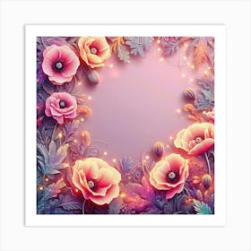 Frame Of Flowers 1 Art Print