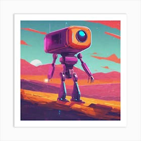 Robots In Space 5 Art Print