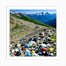 Trash Mountain Art Print