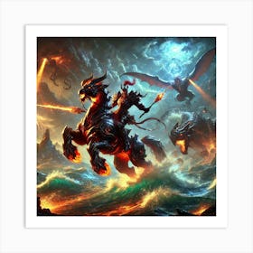 A Dynamic Scene Showcasing The Abilities Of The Ab Art Print