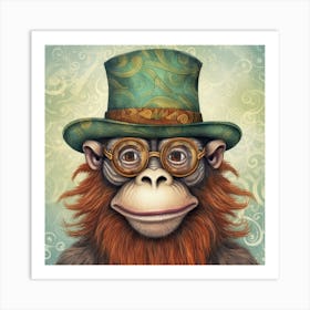 Monkey In A Top Hat 1 Póster