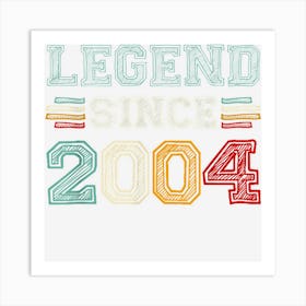 18 Years Old Legend Since 2004 18th Birthday Vintage 1 Art Print