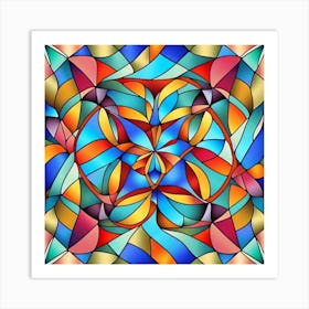 Stained Glass Pattern 1 Art Print