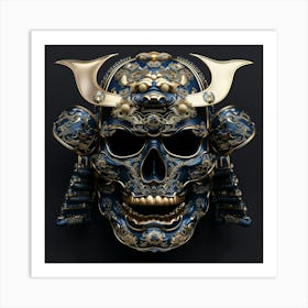 Samurai Skull Art Print