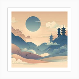 Chinese Landscape 6 Art Print