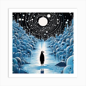 Penguin In The City Art Print