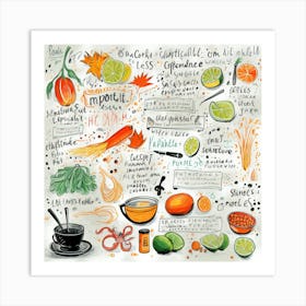 Cooking Recipes Sketchnote 11 Art Print