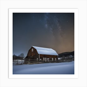 Barn At Night 3 Art Print