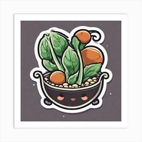 Legumes As A Logo Sticker 2d Cute Fantasy Dreamy Vector Illustration 2d Flat Centered By Tim (6) Art Print