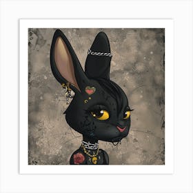 Goth Bunny Art Print